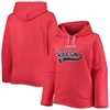 SOFT AS A GRAPE SOFT AS A GRAPE RED BOSTON RED SOX PLUS SIZE SIDE SPLIT PULLOVER HOODIE