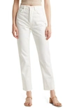 Reformation Cynthia High Waist Relaxed Jeans In Vintage White