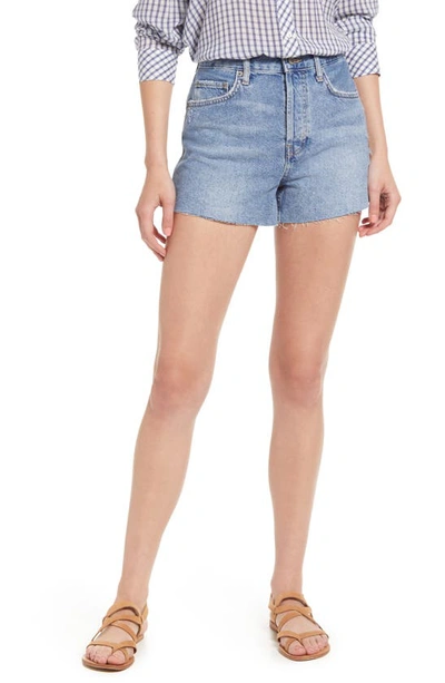 Rails The Fairfax High-rise Denim Shorts In Atlantic Blue