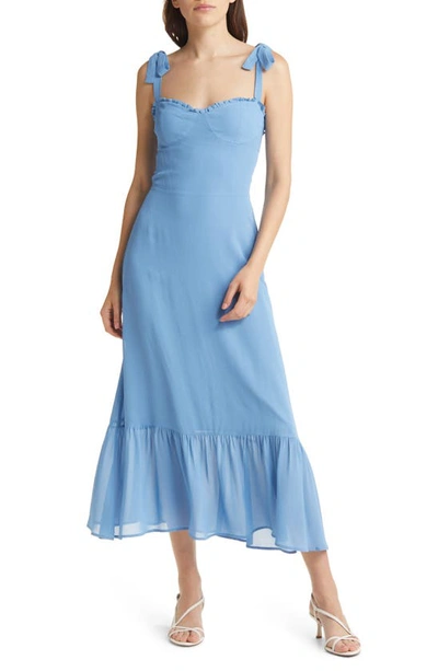 Reformation Nikita Floral Dress In Azure ModeSens