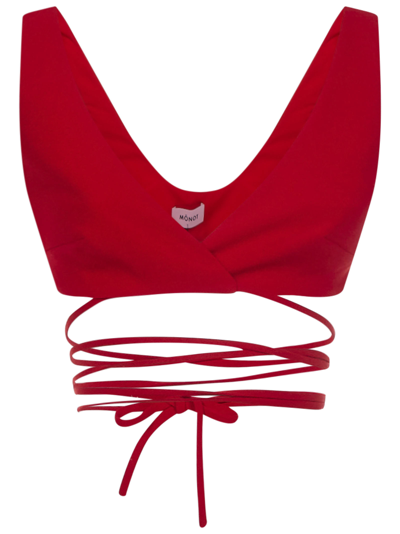 Monot Wraparound-strap Sleeveless Top In Red
