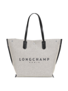 Longchamp Roseau L Tote Bag In Beige