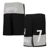 OUTERSTUFF YOUTH KEVIN DURANT BLACK BROOKLYN NETS PANDEMONIUM NAME & NUMBER SHORTS