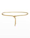 Saint Laurent Ysl Snake Chain Belt In Gold