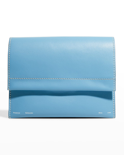 Proenza Schouler White Label Accordion Flap Leather Crossbody Bag In Blue