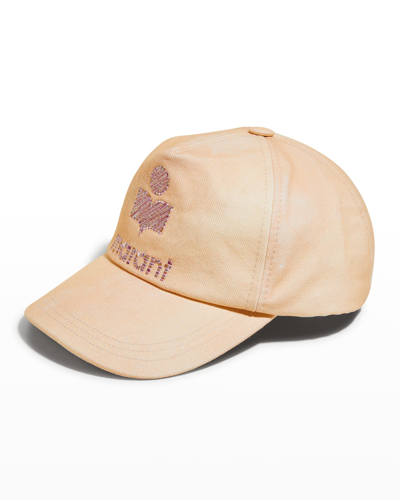 Isabel Marant Tyron Logo Cotton Baseball Cap In Yellow