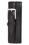 Allen Edmonds 'midland Ave' Leather Belt In Black