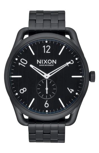 Nixon 'c45' Bracelet Watch, 45mm In Black/ Black