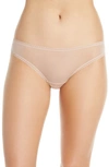 On Gossamer Gossamer Mesh Hip Bikini In Mocha
