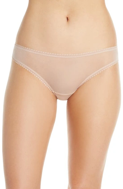 On Gossamer Gossamer Mesh Hip Bikini In Mocha