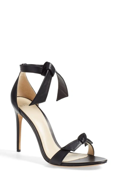 Alexandre Birman Clarita Ankle Tie Sandal In Black Leather