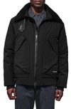 CANADA GOOSE BROMLEY SLIM FIT DOWN BOMBER JACKET WITH GENUINE SHEARLING COLLAR,7996M