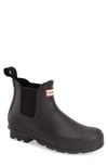 Hunter Original Chelsea Short Slip-on Rain Boots In Black