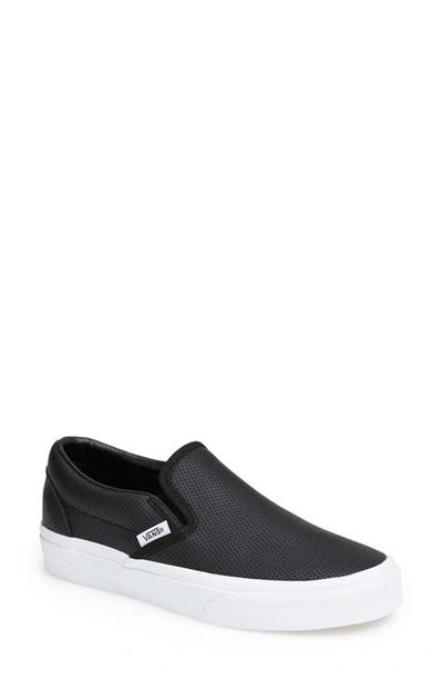 Vans Classic Slip-on Sneaker In Leather Black