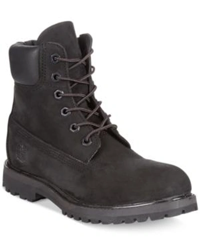 Timberland Women's Waterproof 6" Premium Lug Sole Boots From Finish Line In Black Nubuck