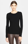Theory Slim-fit Wool-blend Pullover Sweater In Blk