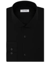 Calvin Klein Men's Steel Extra-slim Fit Non-iron Performance Stretch Herringbone Dress Shirt In Black