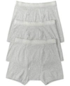 Calvin Klein 3-pack Cotton Boxer Briefs In Heather Grey