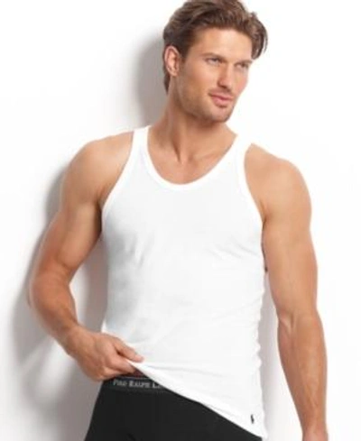 Polo Ralph Lauren Men's Cotton Classic Undershirt Tank Top 3-pk In White