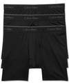 Calvin Klein Microfiber Stretch Low Rise Trunks - Pack Of 3 In Black