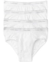 CALVIN KLEIN MEN'S CLASSIC COTTON LOW-RISE HIP BRIEFS 4-PACK U4183