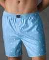 Polo Ralph Lauren Men's Allover Pony Woven Boxers In Beach Blue