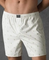 POLO RALPH LAUREN MEN'S UNDERWEAR, ALLOVER PONY WOVEN BOXERS