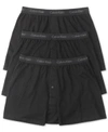 Calvin Klein 3-pack Cotton Boxers In Black