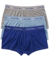 CALVIN KLEIN MEN'S COTTON STRETCH LOW-RISE TRUNKS 3-PACK NU2664