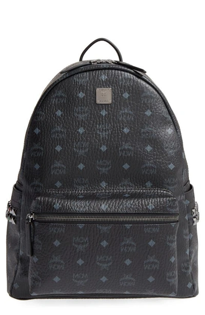 Mcm Medium Stark Visetos Studded Backpack In Black