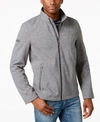 Tommy Hilfiger Soft-shell Classic Zip-front Jacket In Heather Grey