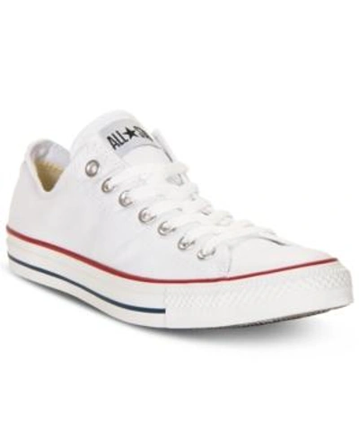 Converse Men's Chuck Taylor Low Top Sneakers From Finish Line In Optical White