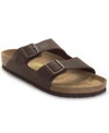 GUCCI MEN'S ARIZONA ESSENTIALS OILED LEATHER TWO-STRAP SANDALS FROM FINISH LINE