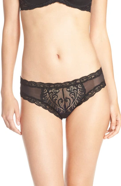 Natori Feathers Low-rise Sheer Hipster Underwear Lingerie 753023 In Black