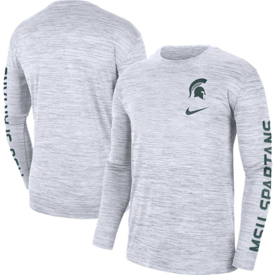 Nike White Michigan State Spartans Velocity Legend Team Performance Long Sleeve T-shirt