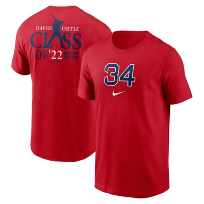 Nike David Ortiz Red Boston Red Sox 2022 Hall Of Fame Essential T-shirt