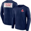 FANATICS FANATICS BRANDED NAVY BOSTON RED SOX FENWAY PARK HOME HOMETOWN COLLECTION LONG SLEEVE T-SHIRT