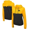 Colosseum Gold/charcoal Iowa Hawkeyes Aidan Lightweight Half-zip Hoodie In Gold