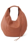 Hobo Eclipse Medium Leather Shoulder Bag In Cashew