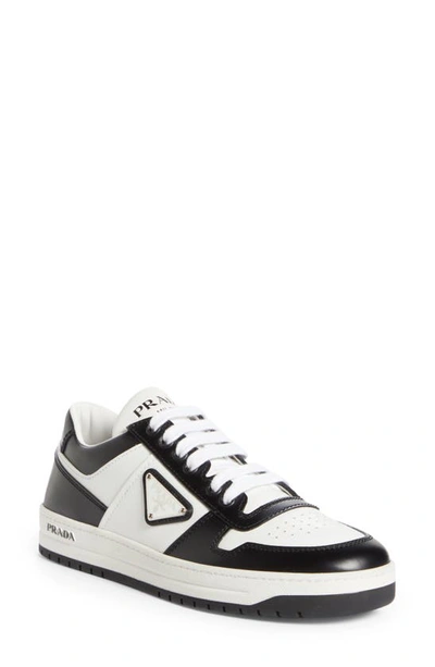 Prada Logo Sport Sneaker In Bianco/ Nero