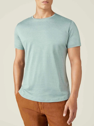 Luca Faloni Marine Green Silk-cotton T-shirt
