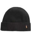 Polo Ralph Lauren Men's Signature Cuff Logo Beanie Hat In Polo Black