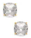 Kate Spade Small Square Stud Earrrings In Clear