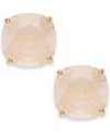 Kate Spade Mini Small Square Semiprecious Stone Stud Earrings In Light Pink