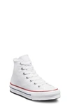 Converse Boys  All Star High Top In White/ Garnet/ Navy