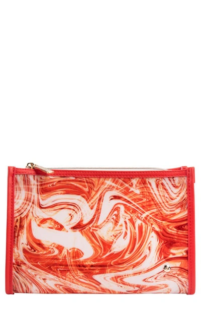 Stephanie Johnson Miami Tangerine Tango Medium Zip Cosmetics Bag