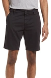 Mavi Jeans Noah Stretch Twill Flat Front Shorts In Black Twill