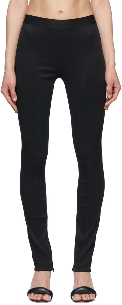 Helmut Lang Black Viscose Leggings In Black - 001