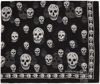 ALEXANDER MCQUEEN BLACK & WHITE SILK SKULL SCARF