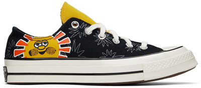 Converse Black Chuck 70 Sunny Floral Sneakers In Black/amarillo/bold
